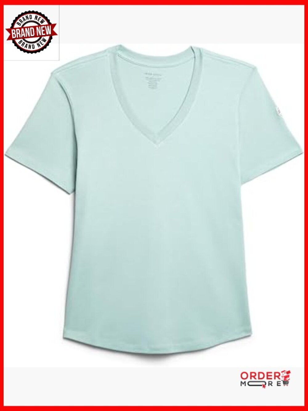Women's Organic Pima Cotton V-Neck Short Sleeve T-Shirt Relaxed Fit